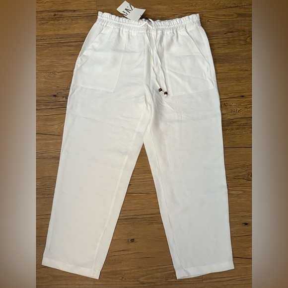🔥🔥new inventory🔥🔥NWT- Zara-tie waist pants- M - Picture 2 of 4